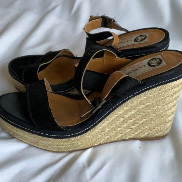 Lanvin Espadrille Wedge Sandals 37.5 - Picture 4 of 7
